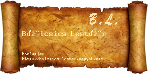Bölcsics Lestár névjegykártya
